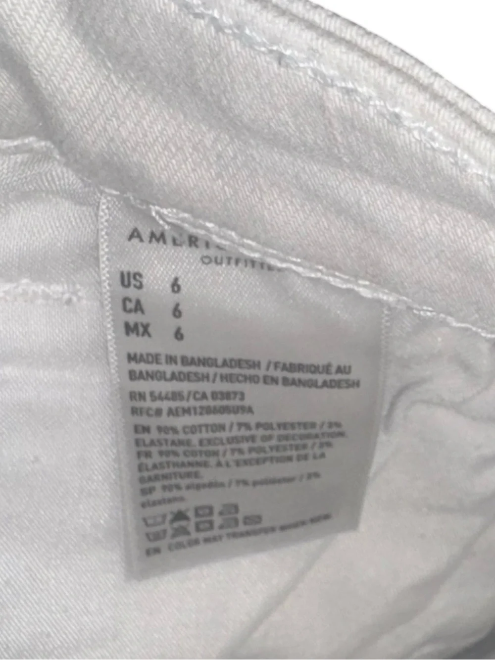 American Eagle short rise shorts Stretch‎ White Size 6